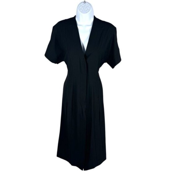 GANNI NWT Drapey Melange Midi Dress Black – Size 34 / US 2 XS - Picture 4 of 11